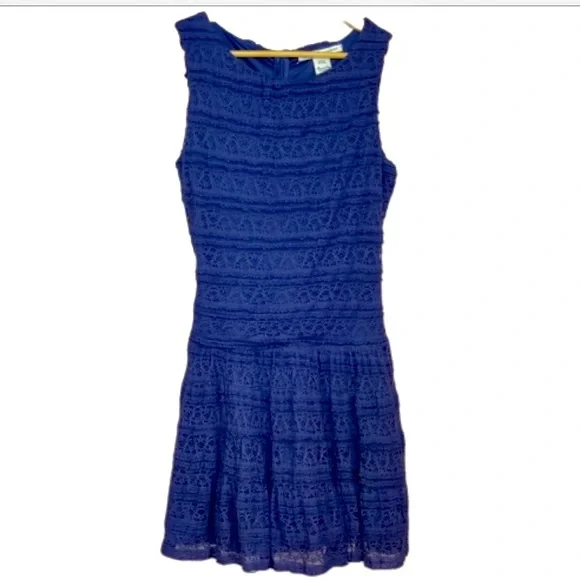 American Rag Dresses | Macys American Rag Royal Blue Dress Sleeveless Eyelets M | Color: Blue | Size: M | Shannonmchenry's Closet